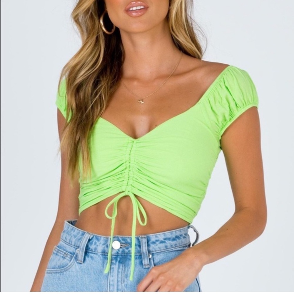 Princess polly - lime green top
